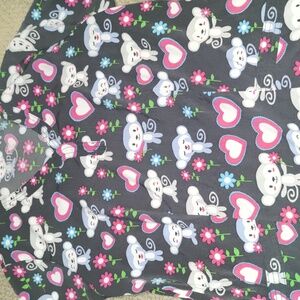 Ladies Happy Scrubs Monkey Heart Design Scrub Top